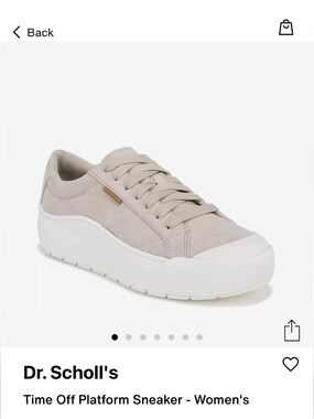 Dr. Scholl's Platform Sneaker in Light Gray and White